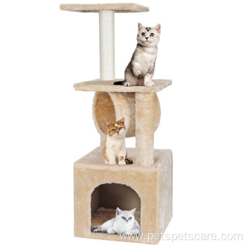 Cat Tree & Condo Scratching Post Tower,